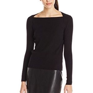 Anne Klein Boatneck Ribbed Sweater Top Blouse Larg